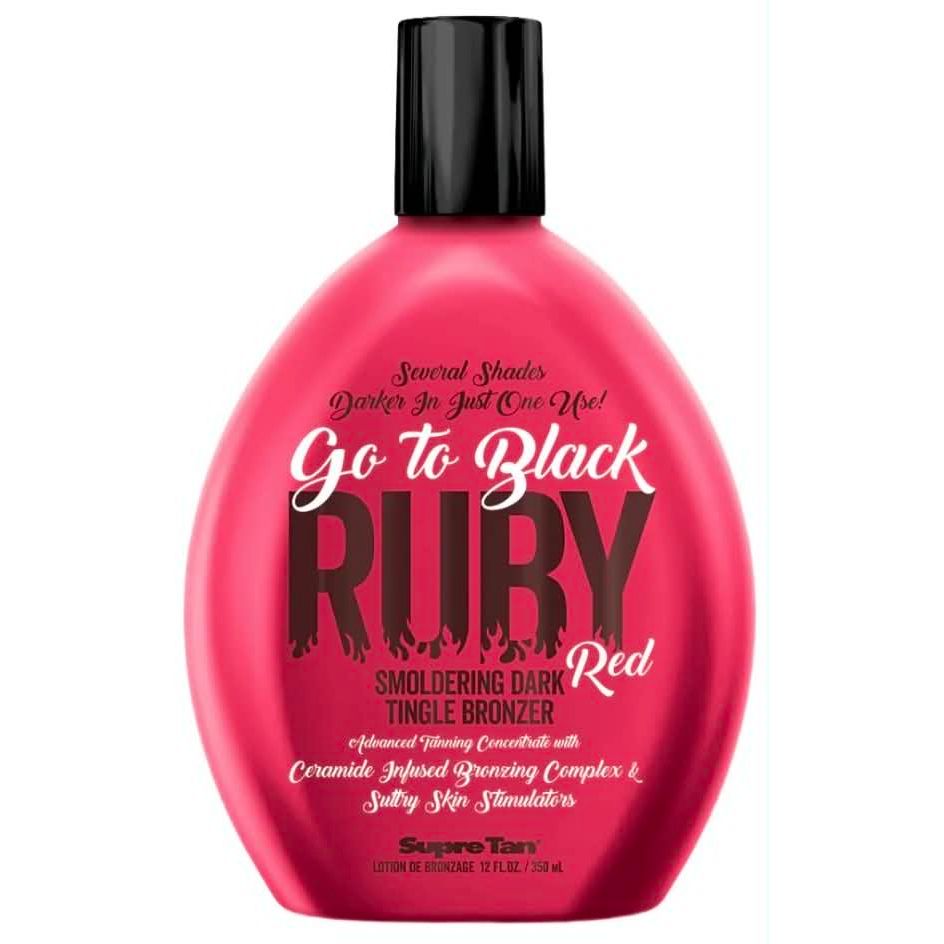 Supre Tan Go To Black Ruby Red Smouldering Dark Tingle Bronzer Tanning Accelerator Lotion 350ml