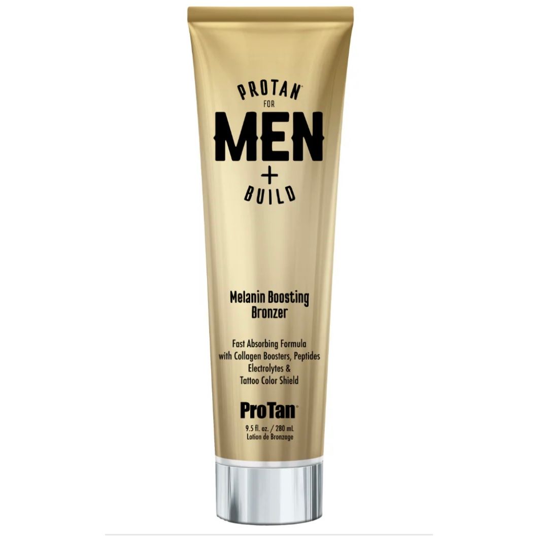 ProTan Men+Build Melanin Boosting Bronzing Tanning Accelerator Lotion 280ml